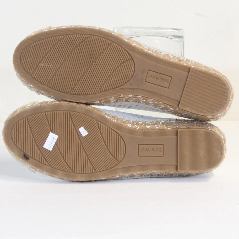 Bella Vita White Channing Slip-on Perforated Espadrille Size 6.5